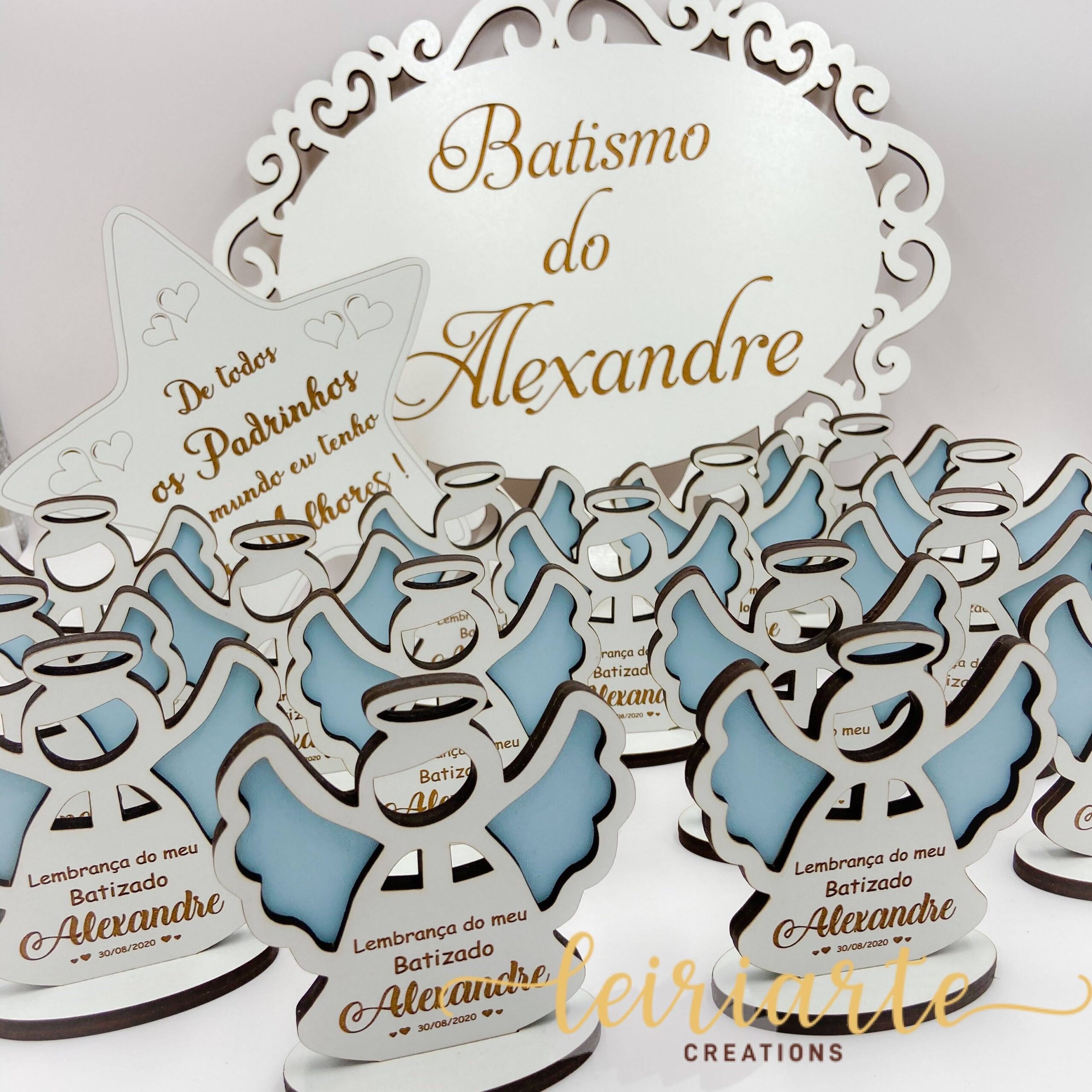 Lembrança Anjo Personalizado - AZUL 1 Lembrança Anjo Personalizado