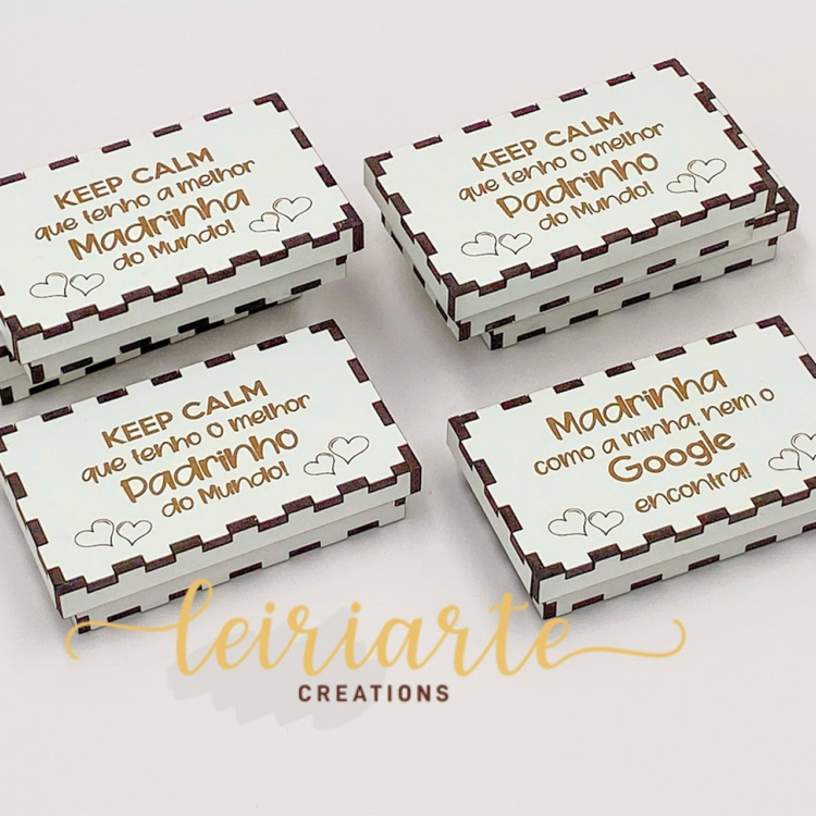 Mini Caixa Personalizada em Branco com gravação