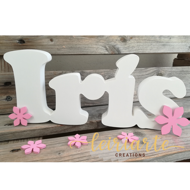 Nome Personalizado - Mod. "Cooper" com Flores