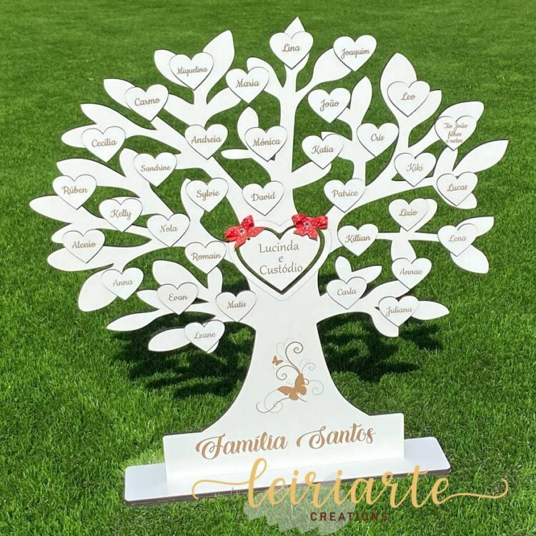 Árvore personalizada com Corações - Mod. 2