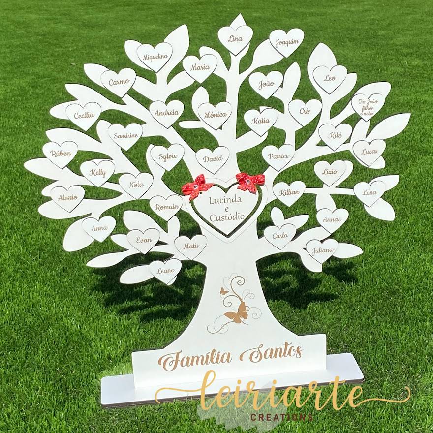Árvore personalizada com Corações - Mod. 2 1 Árvore personalizada com Corações - Mod. 2