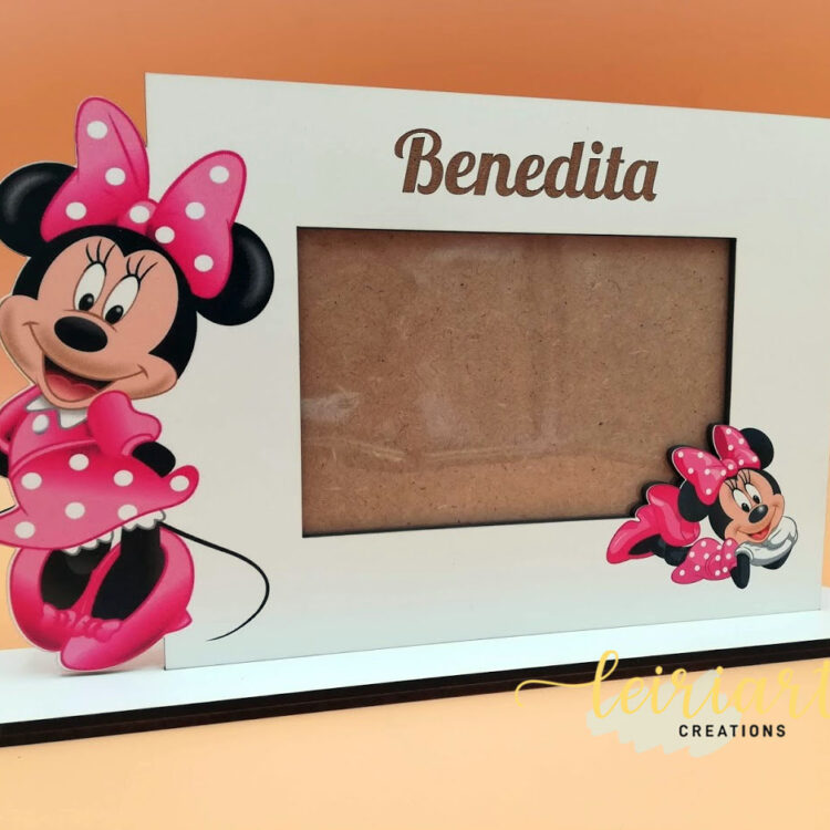 Moldura Colorida da "Minnie Cor de Rosa"