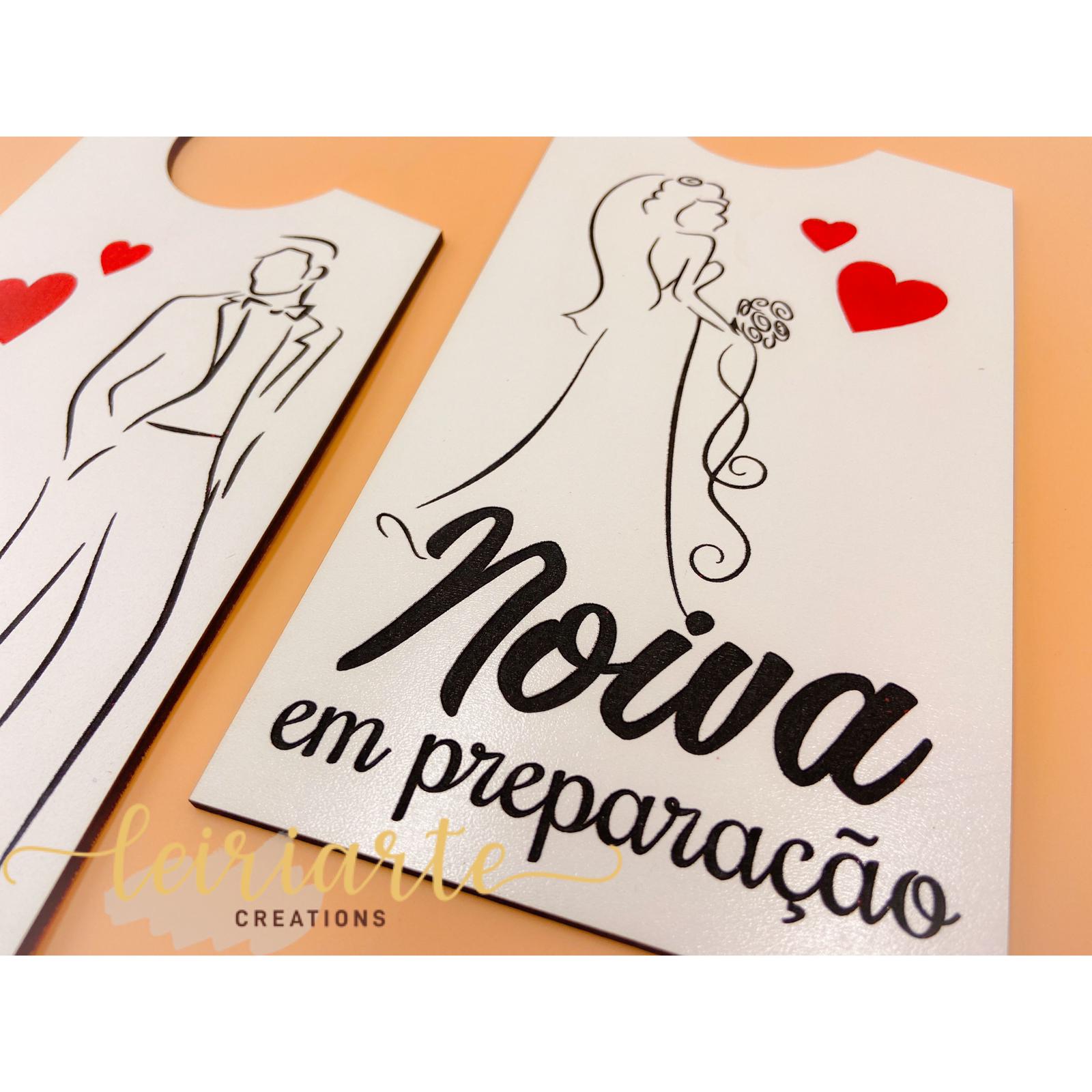 Placas Personalizadas com Cor para Porta - Noivos 2 Placas Personalizadas com Cor para Porta - Noivos - Image 2