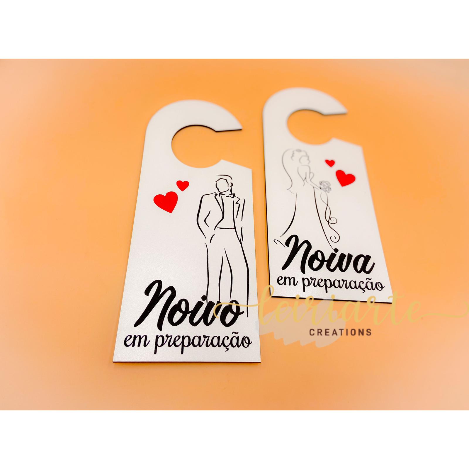 Placas Personalizadas com Cor para Porta - Noivos 1 Placas Personalizadas com Cor para Porta - Noivos