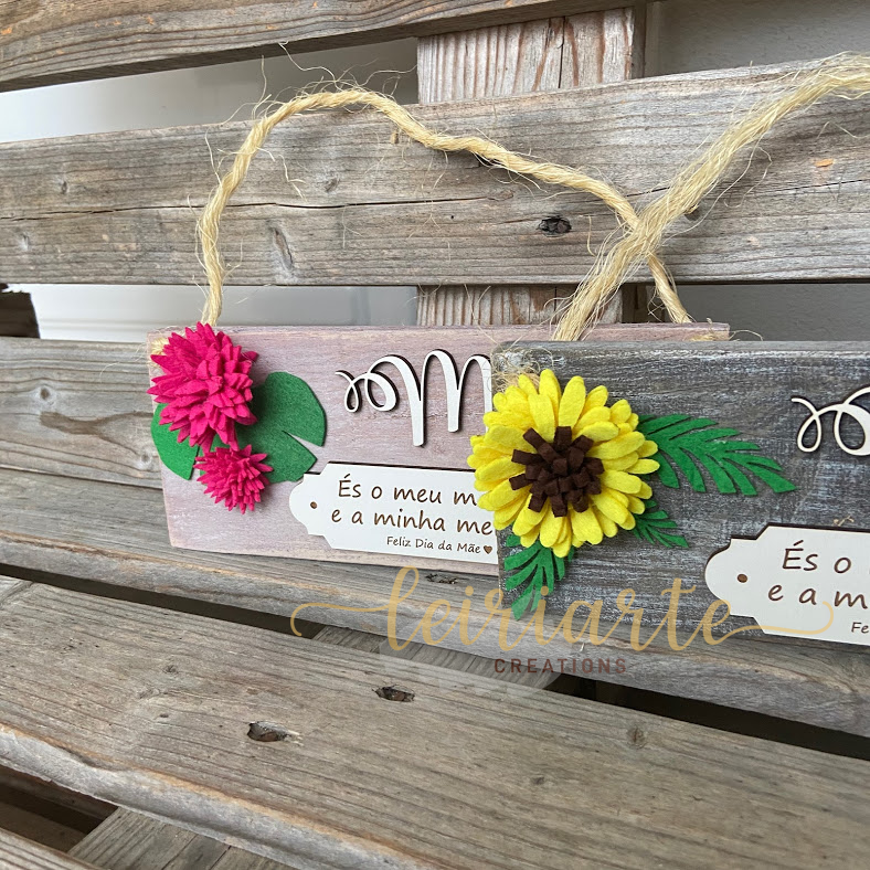Placa Rústica Personalizada com Flores 4 Placa Rústica Personalizada com Flores - Image 4