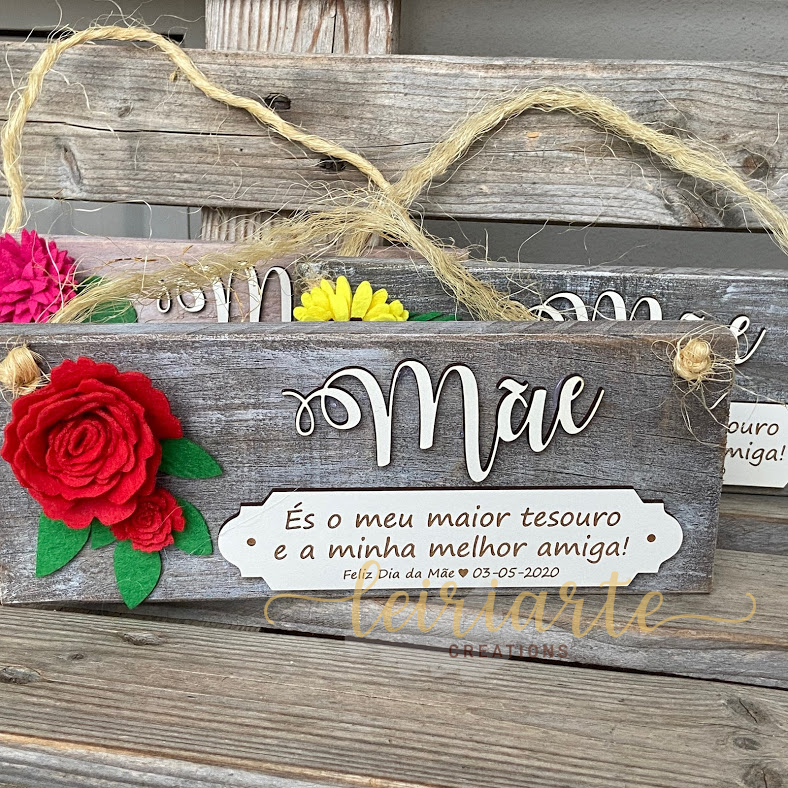 Placa Rústica Personalizada com Flores 6 Placa Rústica Personalizada com Flores - Image 6