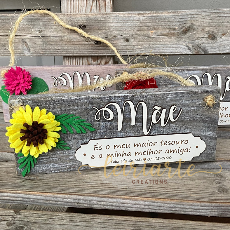 Placa Rústica Personalizada com Flores 7 Placa Rústica Personalizada com Flores - Image 7