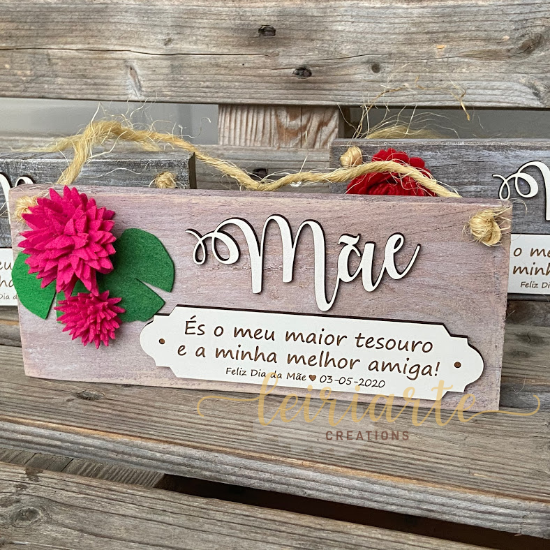 Placa Rústica Personalizada com Flores 8 Placa Rústica Personalizada com Flores - Image 8