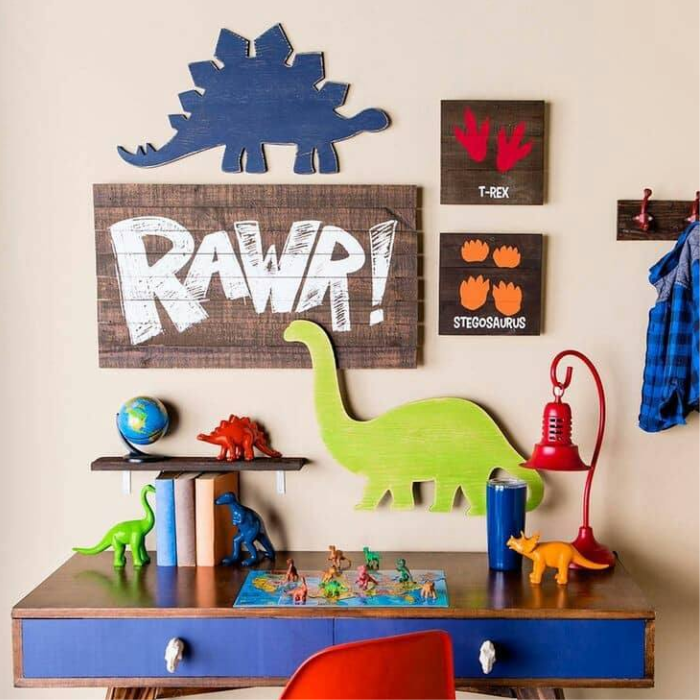 Dinossauros em MDF Pintados 4 IMAGEM ILUSTRATRIVA