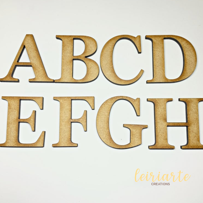Letra em MDF Crú - 3 mm Espessura