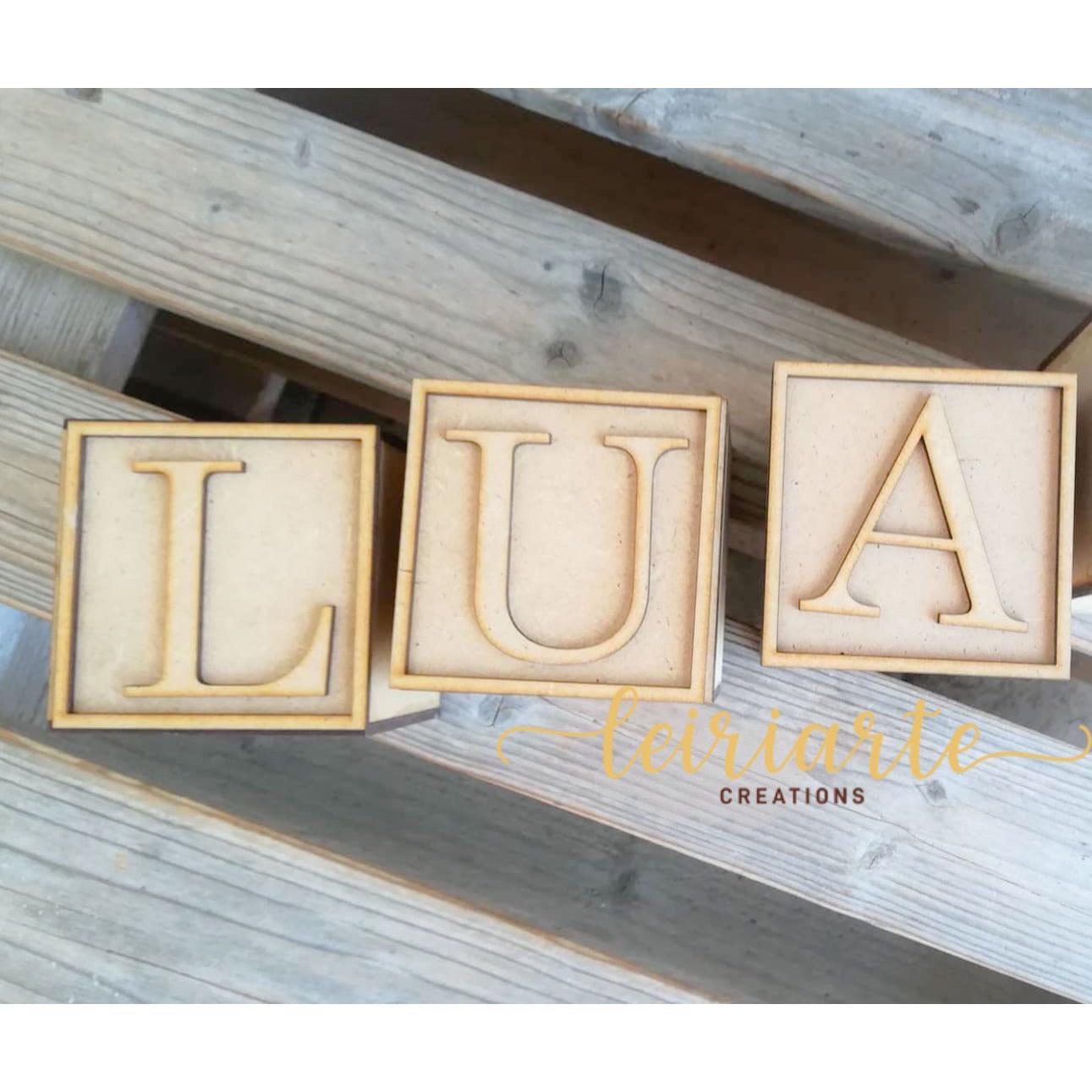 Cubos com Letras em MDF 2 Cubos com Letras em MDF - Image 2