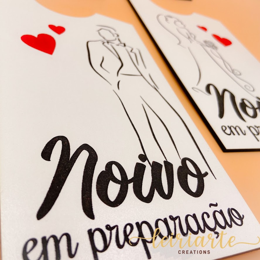 Placas Personalizadas com Cor para Porta - Noivos 3 Placas Personalizadas com Cor para Porta - Noivos - Image 3