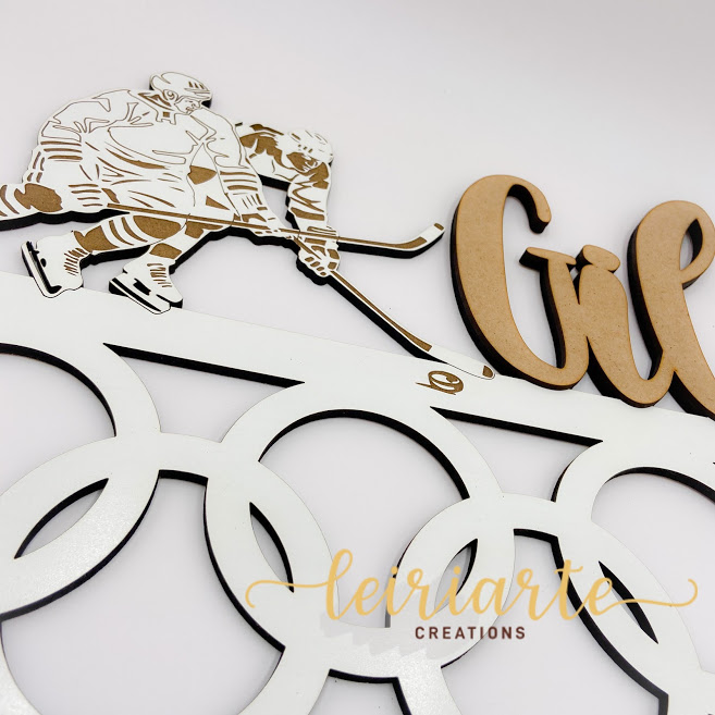 Porta Medalhas Personalizado - Hóquei 2 Porta Medalhas Personalizado - Hóquei - Image 2