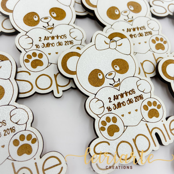 Íman Personalizado Panda Menina