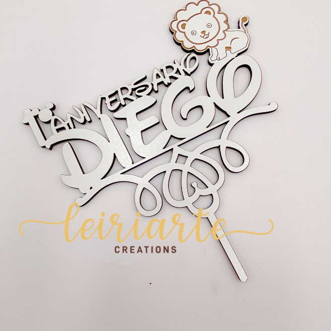Topo de Bolo Personalizado "Leãozinho" 2 Topo de Bolo Personalizado "Leãozinho" - Image 2