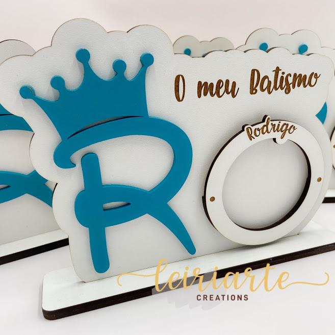 Mini Moldura com Inicial e Coroa