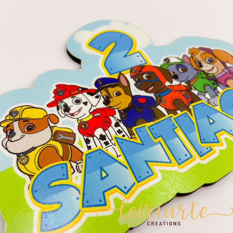 Topo de Bolo Personalizado "Patrulha Pata" 2 Topo de Bolo Personalizado "Patrulha Pata" - Image 2