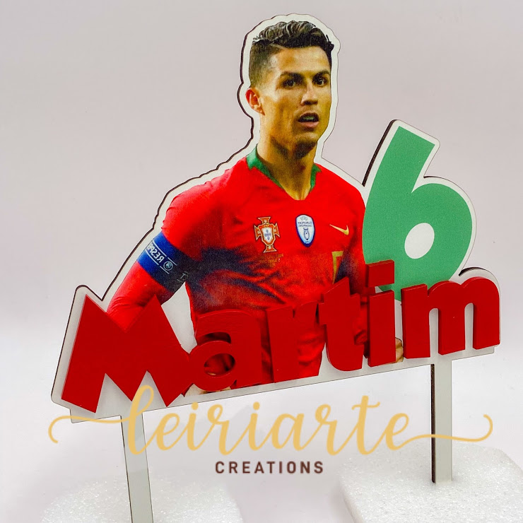 Topo de Bolo Personalizado "Cristiano Ronaldo"