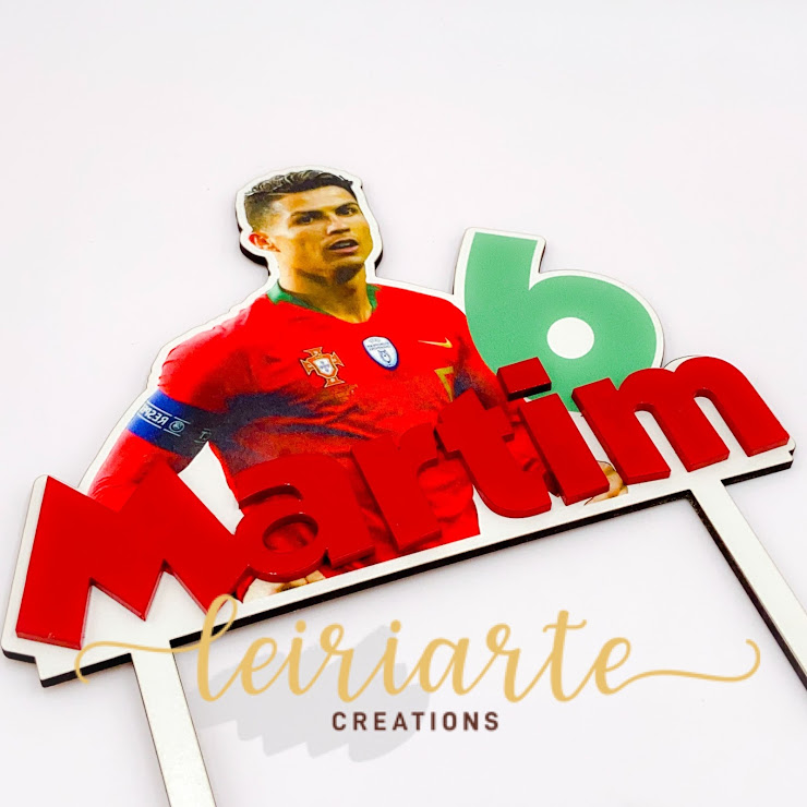 Topo de Bolo Personalizado "Cristiano Ronaldo" 2 Topo de Bolo Personalizado "Cristiano Ronaldo" - Image 2