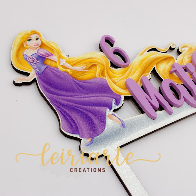 Topo de Bolo Personalizado "Rapunzel" 3 Topo de Bolo Personalizado "Rapunzel" - Image 3