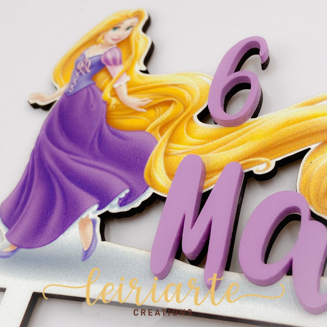 Topo de Bolo Personalizado "Rapunzel" 2 Topo de Bolo Personalizado "Rapunzel" - Image 2