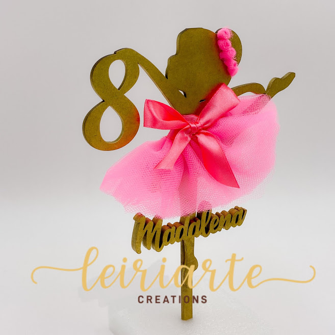 Topo de Bolo Personalizado "Bailarina"
