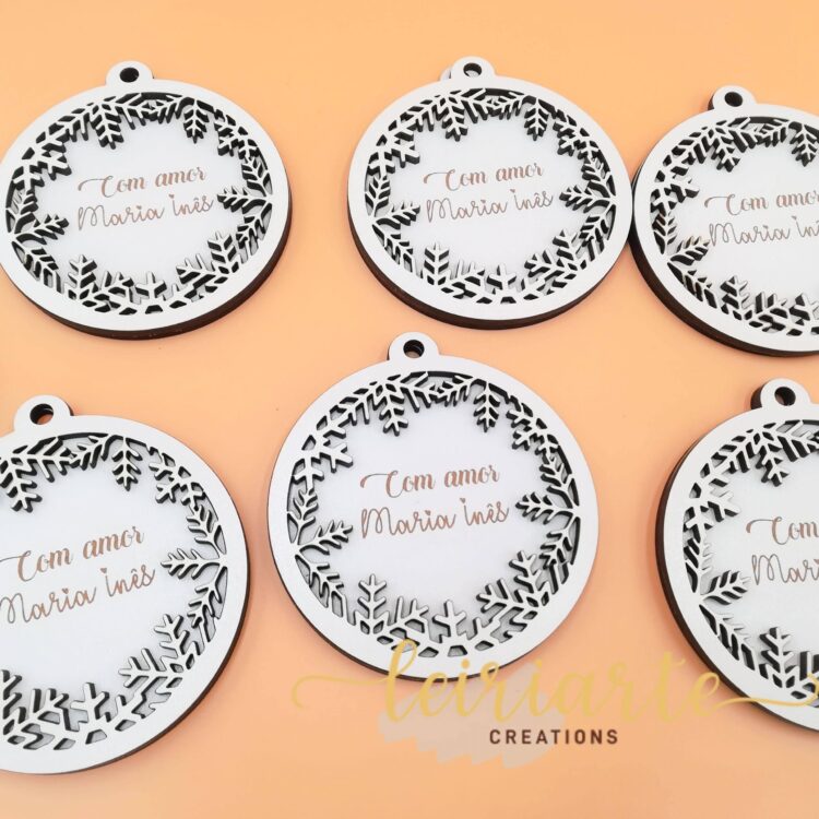 Bolas de Natal Personalizadas -8 cm - Duplas