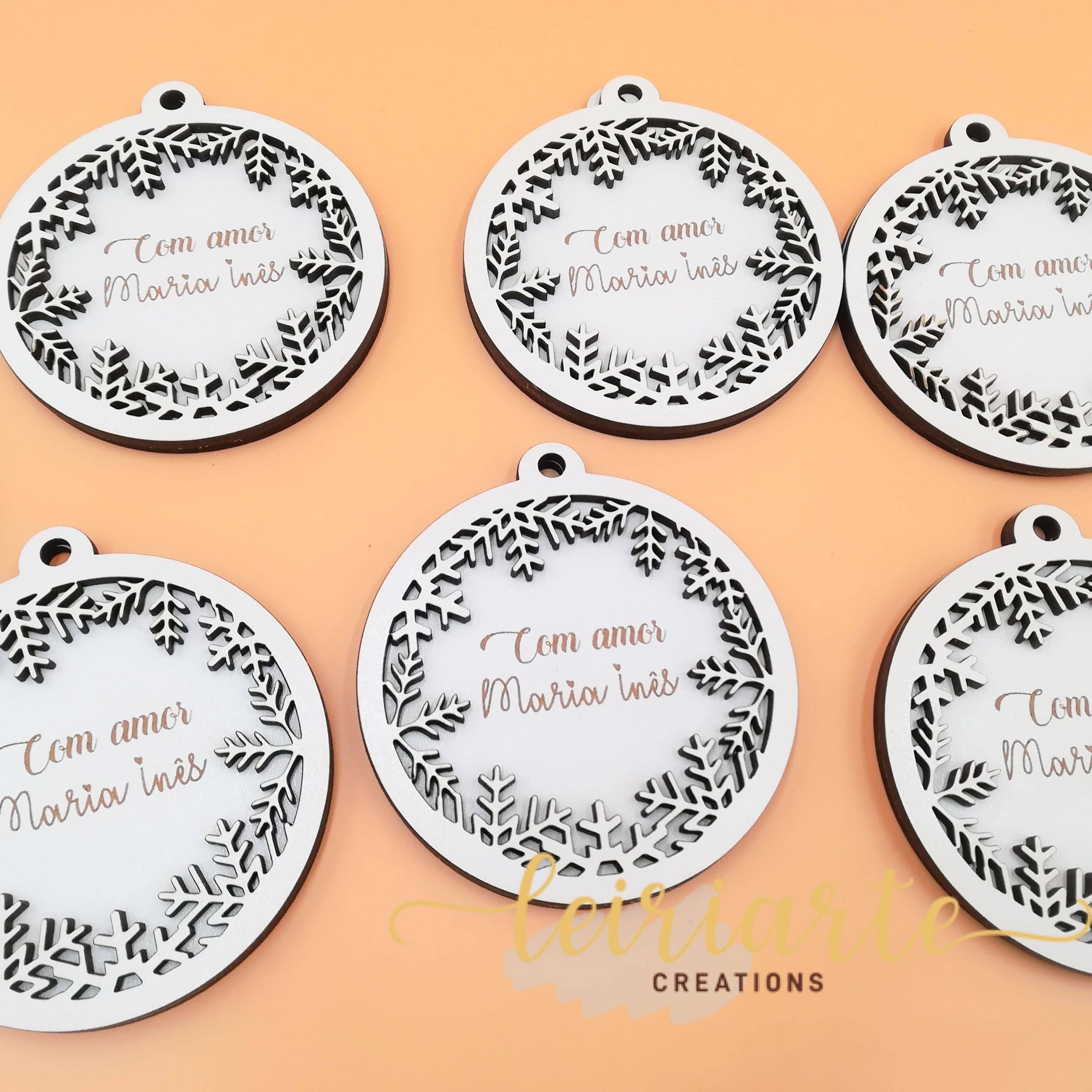 Bolas de Natal Personalizadas -8 cm - Duplas 1 Bolas de Natal Personalizadas -8 cm - Duplas