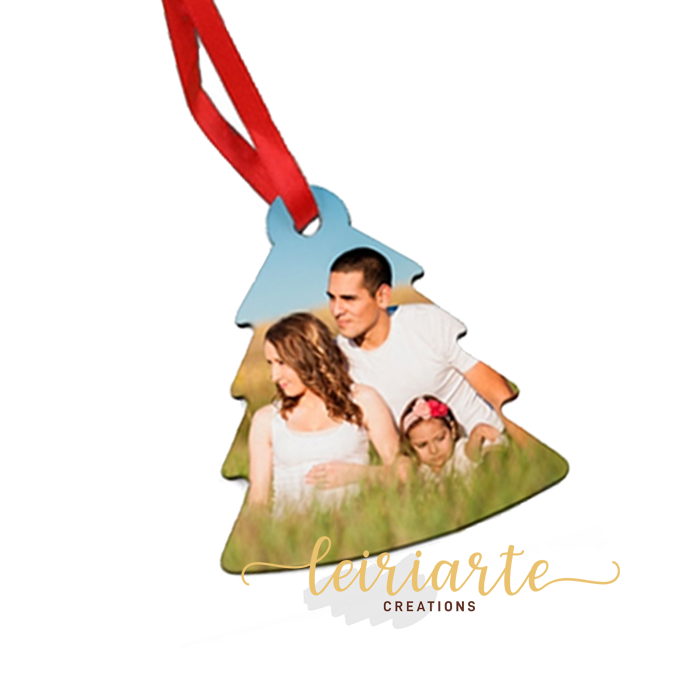 Árvore de Natal Personalizada com FOTO - 10 cm