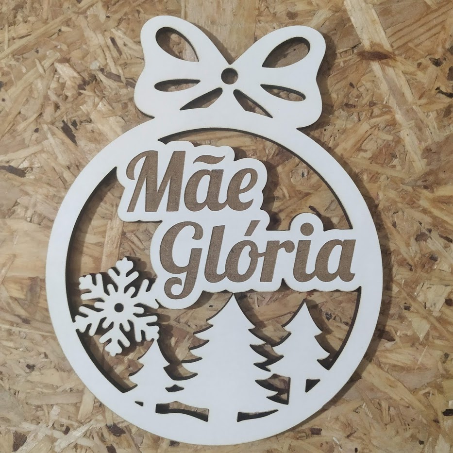 Bolas de Natal Com Laço Personalizadas - 8 cm - MOD 2 3 Bolas de Natal Com Laço Personalizadas - 8 cm - MOD 2 - Image 3