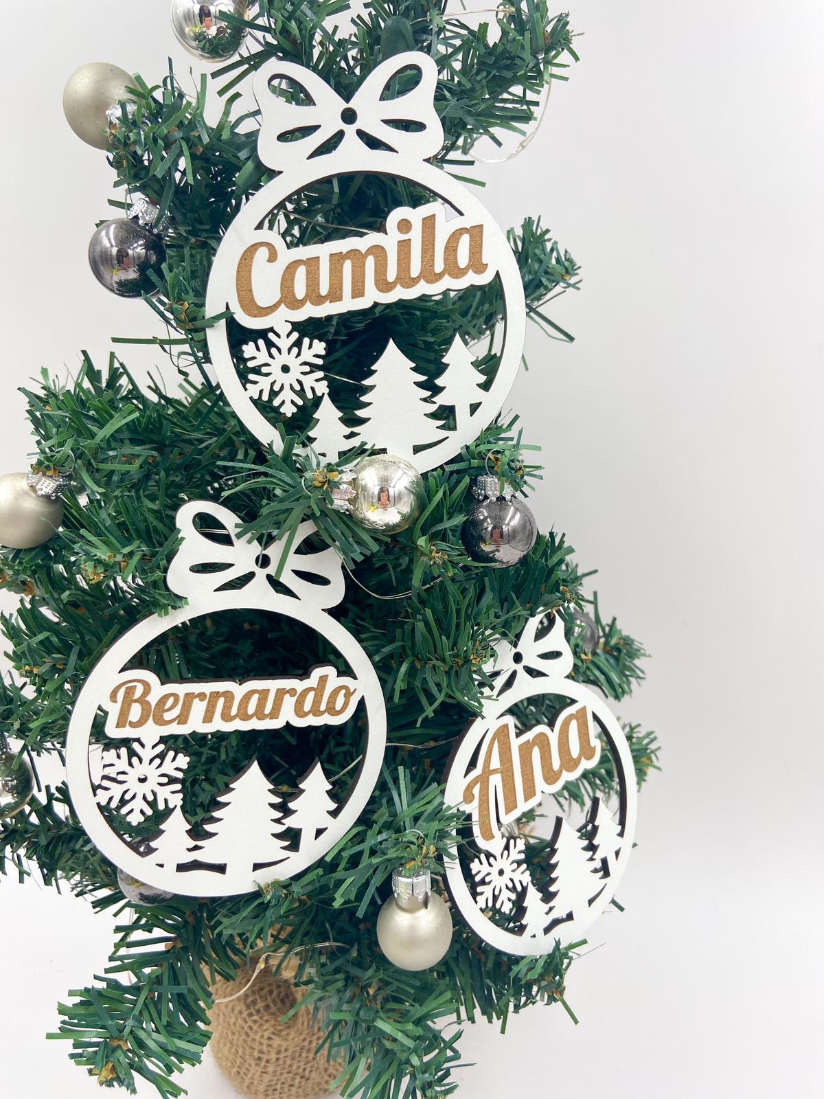 Bolas de Natal Com Laço Personalizadas - 8 cm - MOD 2 7 Bolas de Natal Com Laço Personalizadas - 8 cm - MOD 2 - Image 7
