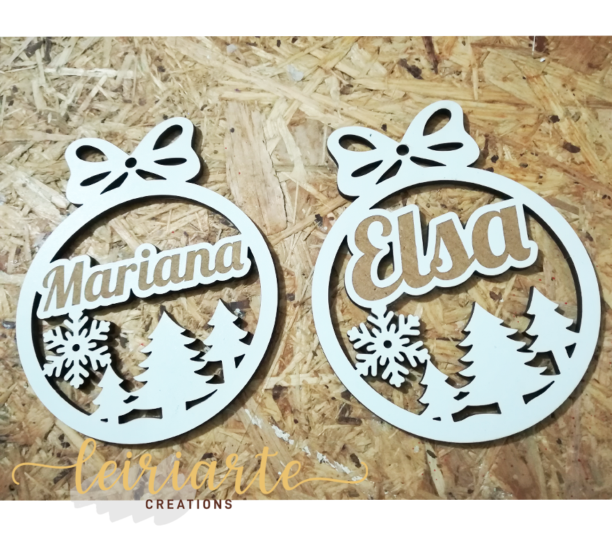 Bolas de Natal Com Laço Personalizadas - 8 cm - MOD 2 6 Bolas de Natal Com Laço Personalizadas - 8 cm - MOD 2 - Image 6