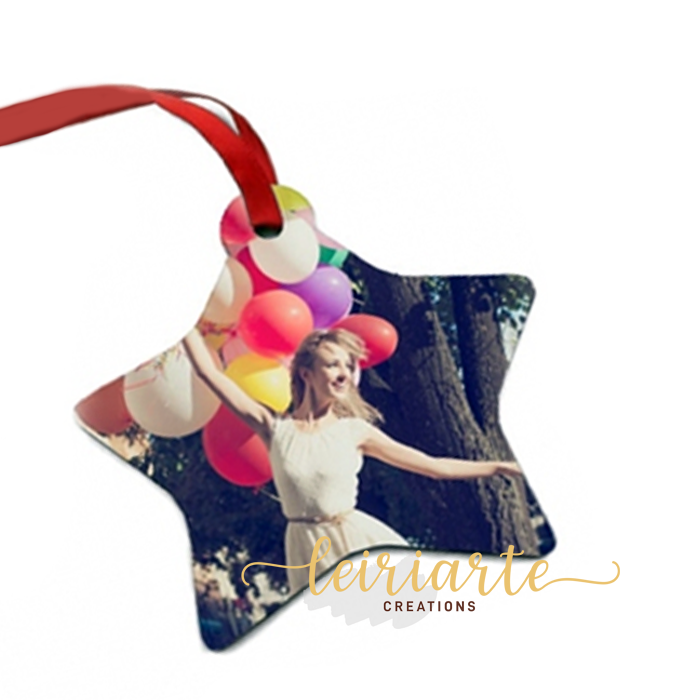 Estrelas de Natal Personalizadas com FOTO - 8 cm