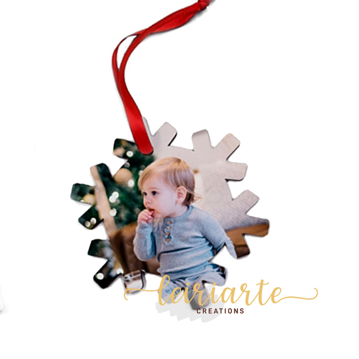 Floco de Neve Personalizado com FOTO - 10 cm