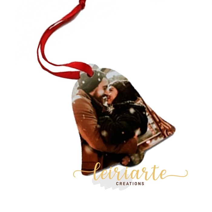 Sino de Natal Personalizado com FOTO - 10 cm