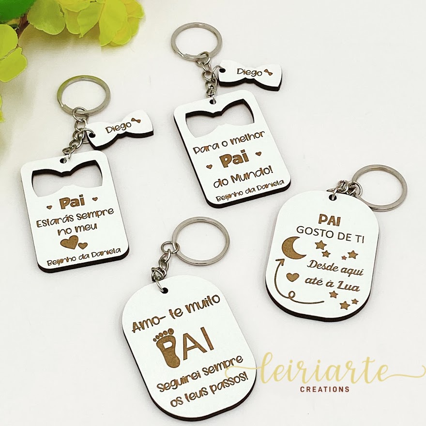 Porta-Chaves Personalizado "PAI" 1 porta-chaves personalizado