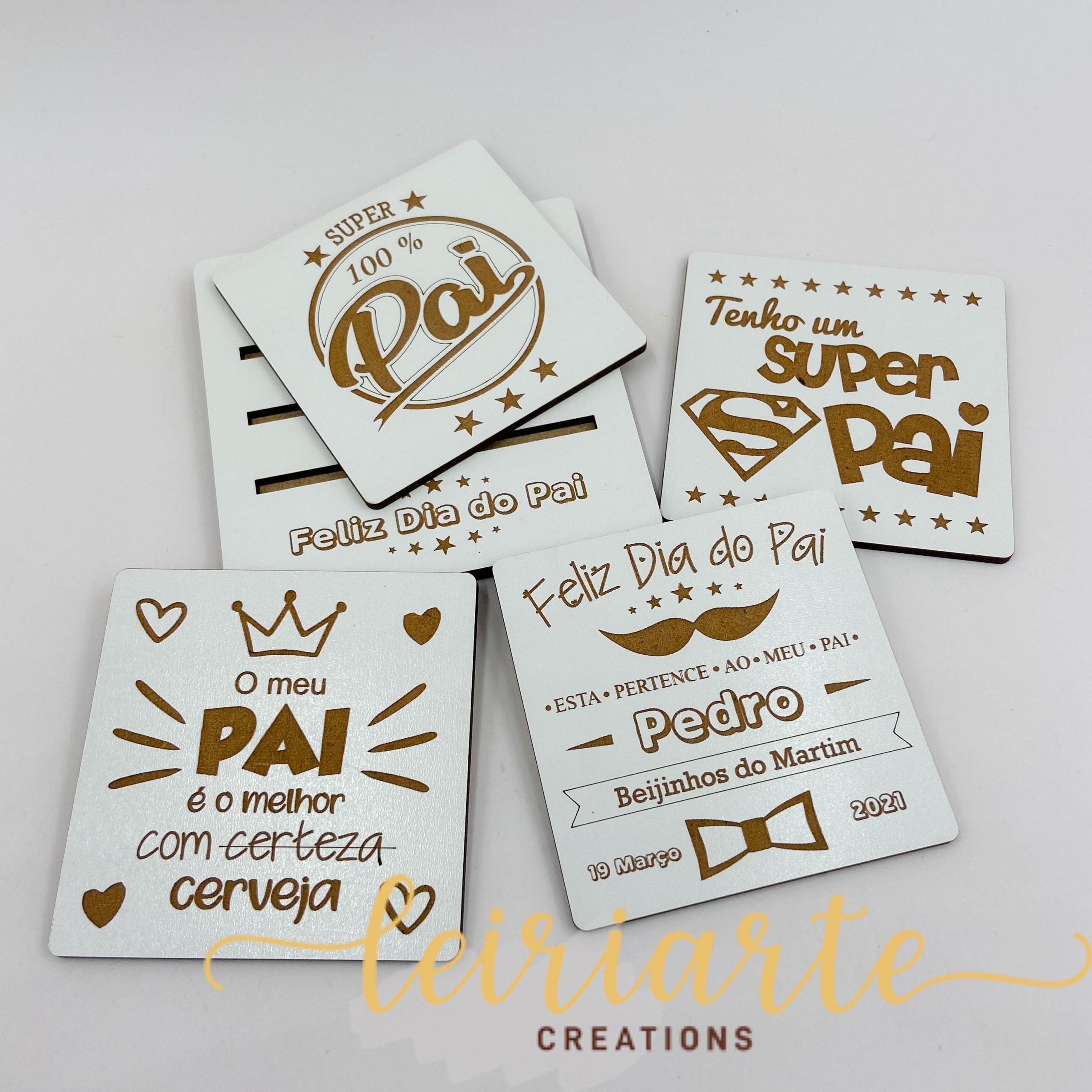 Bases para Copos Personalizadas – DIA DO PAI 2 Bases para Copos Personalizadas – DIA DO PAI - Image 2