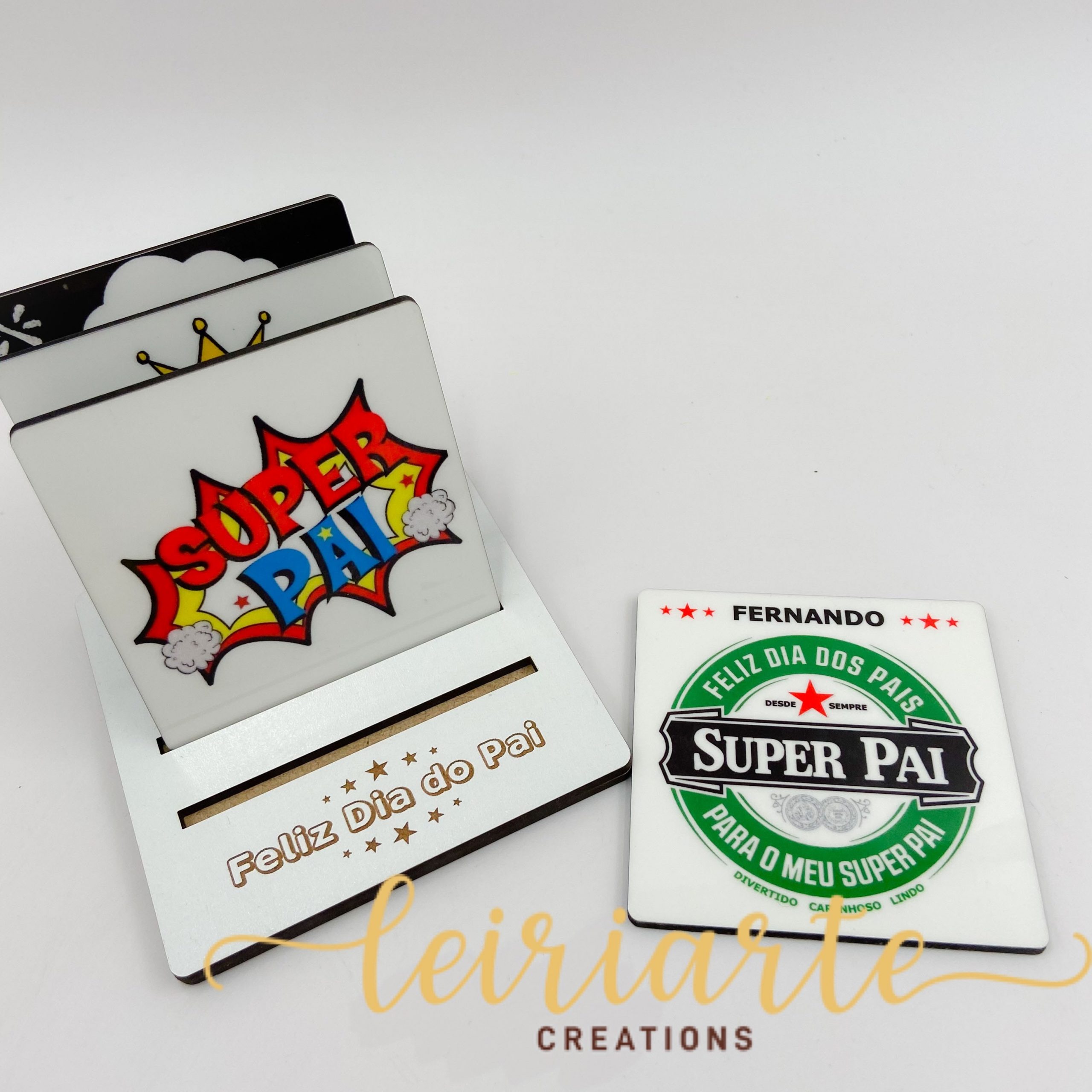 Bases para Copos Personalizadas e Coloridas - DIA DO PAI 1 Bases para Copos Personalizadas e Coloridas - DIA DO PAI