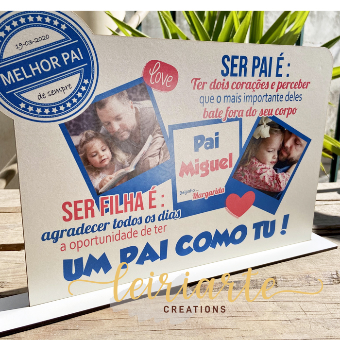 Moldura "SER PAI É" Colorida - ROSA