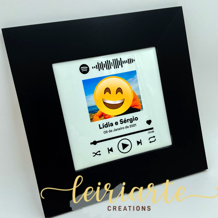 Moldura com Azulejo Personalizado do SPOTIFY
