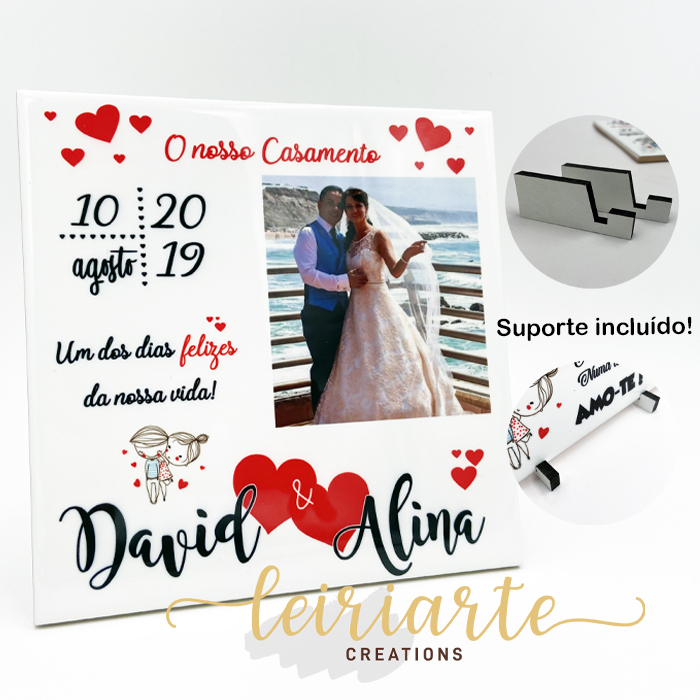 Azulejo Personalizado " O nosso Casamento"