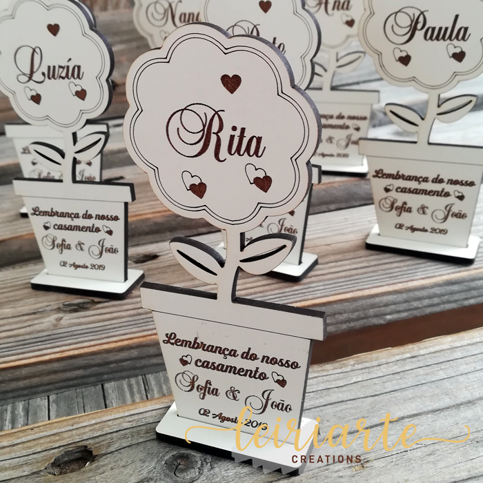 Mini Vaso Com Flor Personalizado