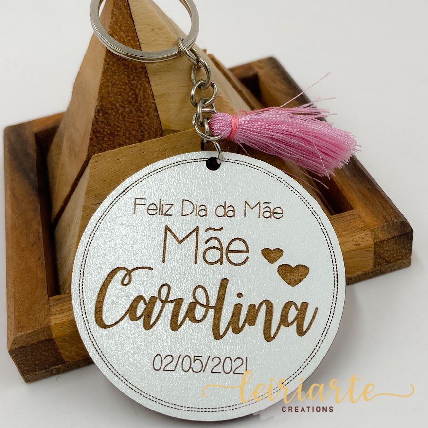 Porta Chaves Personalizado com Aplique 1 Porta Chaves Personalizado com Aplique