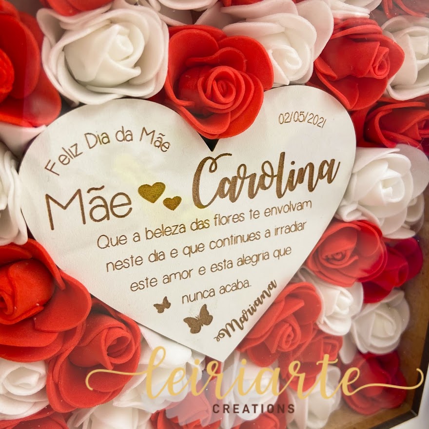 Caixa de Rosas com Coração Personalizado 3 Caixa de Rosas com Coração Personalizado - Image 3