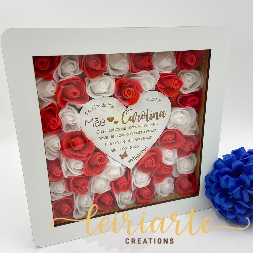 Caixa de Rosas com Coração Personalizado 2 Caixa de Rosas com Coração Personalizado - Image 2