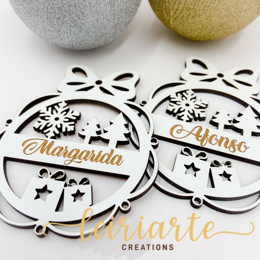 Bolas de Natal Personalizadas Com Laço - 10 cm - MOD 3 3 Bolas de Natal Personalizadas Com Laço - 10 cm - MOD 3 - Image 3