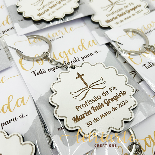 Porta Chaves Personalizado Profissão de Fé 3 Porta Chaves Personalizado Profissão de Fé - Image 3