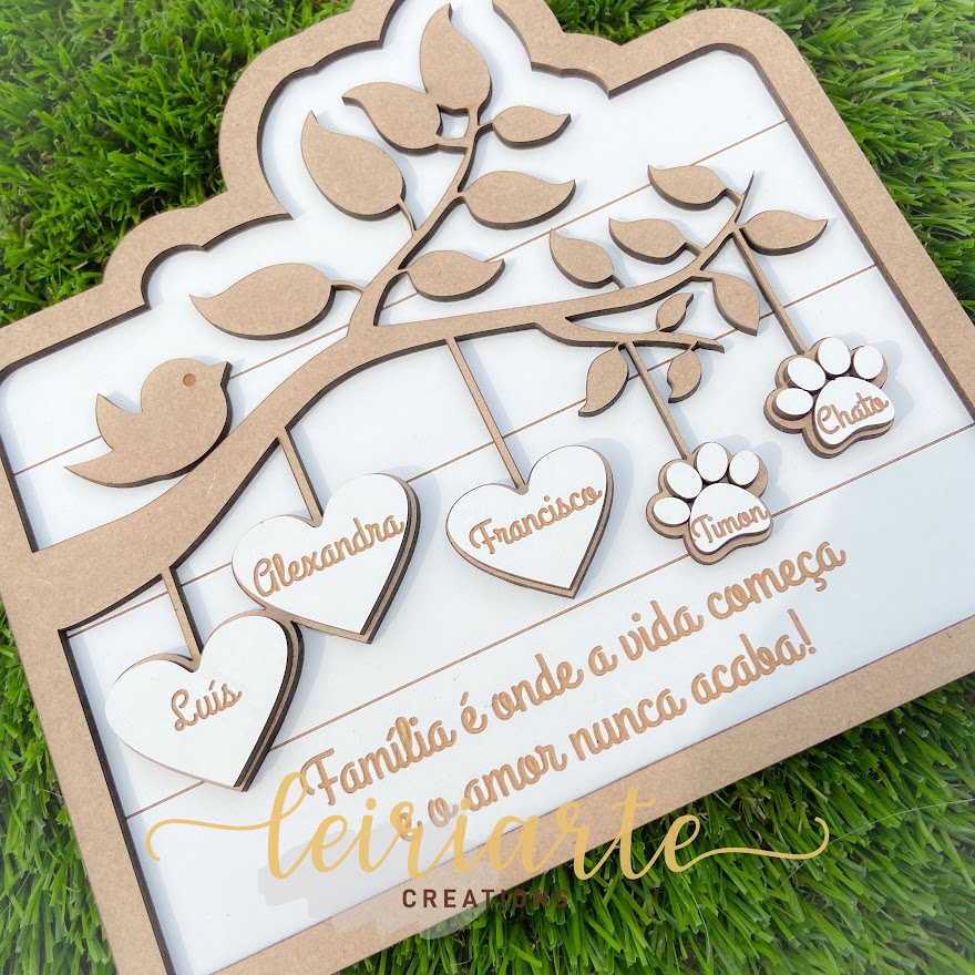 Placa Personalizada "Árvore da Família" 1 Placa Personalizada "Árvore da Família"