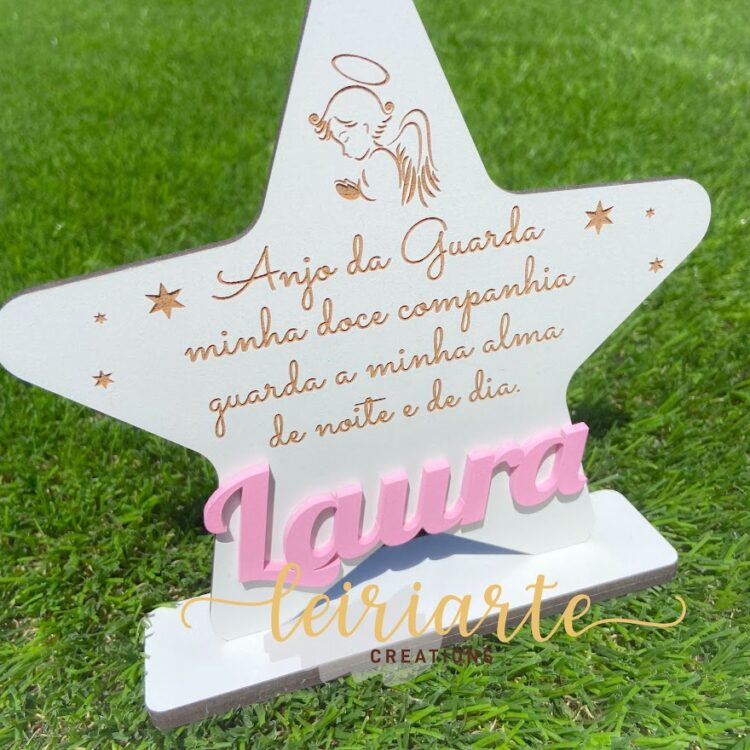 Trofeu Estrela "Anjo da Guarda" Personalizado