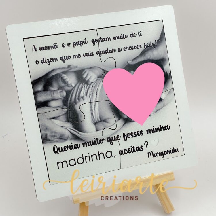 Convite Personalizado "Puzzle" com Fotografia e Moldura
